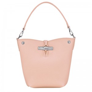 Ballerina - Leather Longchamp Le Roseau XS Bucket Women Crossbody Bags | AU7458CT