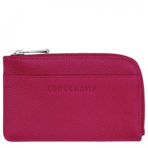 Beetroot - Leather Longchamp Le FoulonnÉ Men Card Holder | AU9047WN