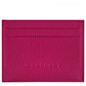 Beetroot - Leather Longchamp Le FoulonnÉ Men Card Holder | AU9049QM