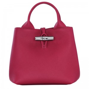 Beetroot - Leather Longchamp Le Roseau S Women Handbag | AU7305NW