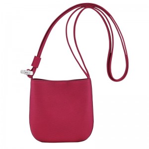 Beetroot - Leather Longchamp Le Roseau S Women Crossbody Bags | AU7438WN