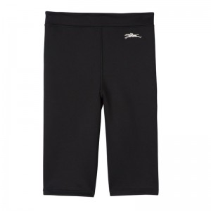 Black - Jersey Longchamp Cycling short Women Pants | AU8695AH