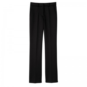 Black - Jersey Longchamp Trousers Women Pants | AU8708BE