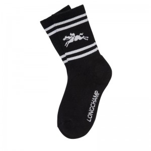 Black - Knit Longchamp Women Socks | AU8584RV