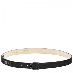 Black - Leather Longchamp 3D Women Belts | AU8350VR