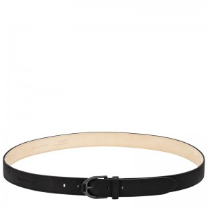 Black - Leather Longchamp 3D Women Belts | AU8355KO