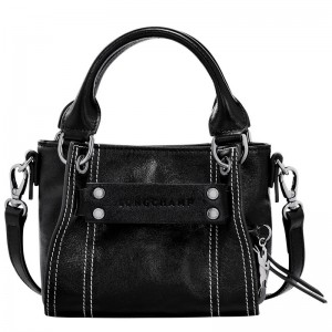 Black - Leather Longchamp 3D XS Handbag Women Mini Bags | AU7036HA