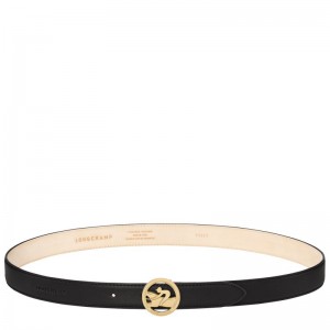 Black - Leather Longchamp Box-Trot Women Belts | AU8348NW