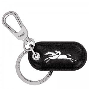 Black - Leather Longchamp Box-Trots Women Key Rings | AU8446CT