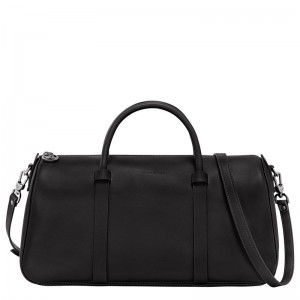 Black - Leather Longchamp Daylong L Women Handbag | AU7266GS