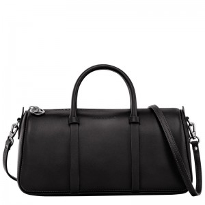 Black - Leather Longchamp Daylong M Women Handbag | AU7270AH