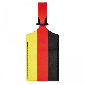 Black - Leather Longchamp LGP Travel Luggage tag Men Accessories | AU9265OK