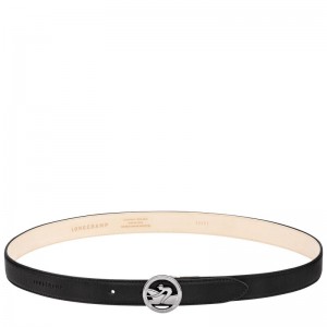 Black - Leather Longchamp La MÉdaille Women Belts | AU8378YX