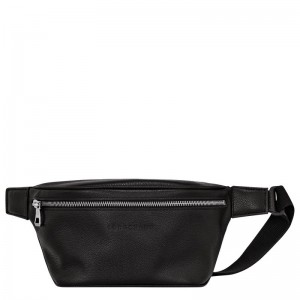 Black - Leather Longchamp Le FoulonnÉ M Men Belt Bags | AU8888TC