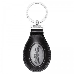 Black - Leather Longchamp Le FoulonnÉ Men Key Rings | AU9374FD