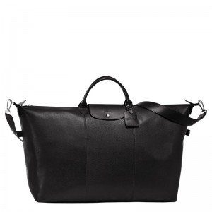 Black - Leather Longchamp Le FoulonnÉ S Men Travel Bags | AU9175VR