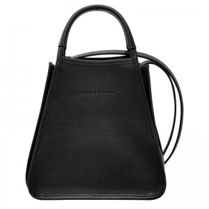 Black - Leather Longchamp Le FoulonnÉ S Women Handbag | AU7246KO