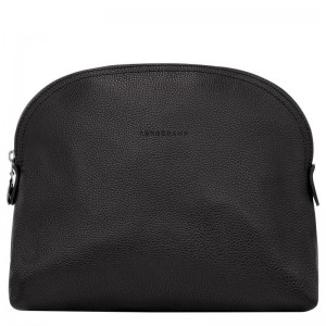 Black - Leather Longchamp Le FoulonnÉ Women Toiletry Bags | AU8199KO