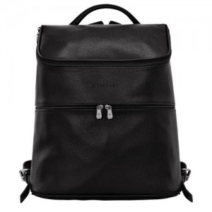 Black - Leather Longchamp Le FoulonnÉ Women Backpacks | AU7660HA