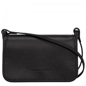 Black - Leather Longchamp Le FoulonnÉ XS Clutch Women Crossbody Bags | AU7398FD