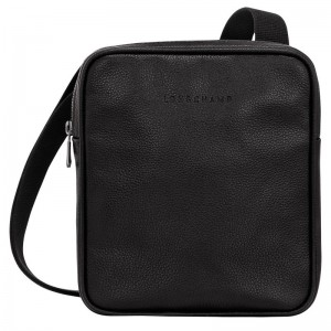 Black - Leather Longchamp Le FoulonnÉ XS Men Crossbody Bags | AU8814MQ