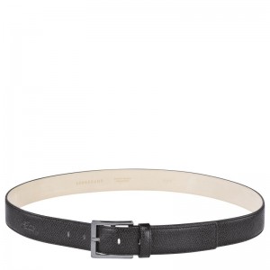 Black - Leather Longchamp Le Pliage Men Belts | AU9330CT