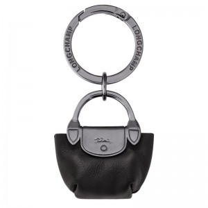 Black - Leather Longchamp Le Pliage Xtra Women Key Rings | AU8066YX