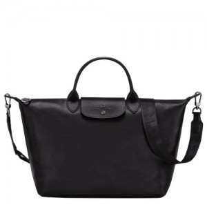 Black - Leather Longchamp Le Pliage Xtra L Men Handbag | AU8954PJ