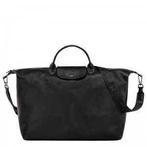 Black - Leather Longchamp Le Pliage Xtra S Men Travel Bags | AU9183CT