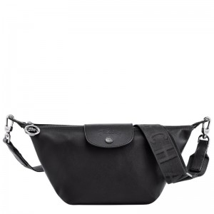 Black - Leather Longchamp Le Pliage Xtra XS Women Crossbody Bags | AU7457XY