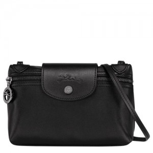 Black - Leather Longchamp Le Pliage Xtra XS Women Crossbody Bags | AU7464NW