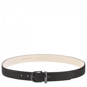 Black - Leather Longchamp Le Roseau Essential Women Belts | AU8368TC