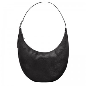 Black - Leather Longchamp Le Roseau Essential L Crossbody Women Shoulder Bags | AU7528DF