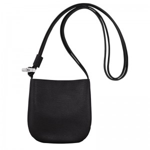 Black - Leather Longchamp Le Roseau S Women Crossbody Bags | AU7441TC