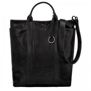 Black - Leather Longchamp Parisis M Tote Women Handbag | AU7223YX