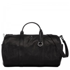 Black - Leather Longchamp Parisis S Duffle bag Women Travel Bags | AU8070PJ