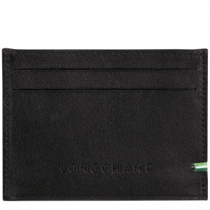 Black - Leather Longchamp sur Seine Men Card Holder | AU9018CT