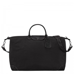 Black - Recycled canvas Longchamp Boxford M Women Travel Bags | AU8081XY