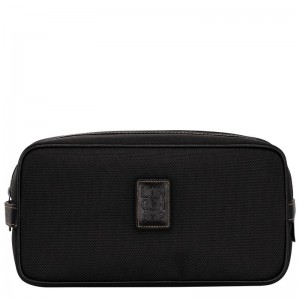 Black - Recycled canvas Longchamp Boxford Women Toiletry Bags | AU8193BE