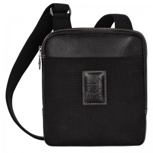 Black - Recycled canvas Longchamp Boxford XS Men Crossbody Bags | AU8807LI