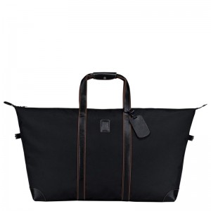 Black - Recycled canvas Longchamp Boxford L Men Travel Bags | AU9172ZU