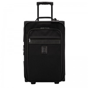 Black - Recycled canvas Longchamp Boxford M Men Suitcases | AU9235CT