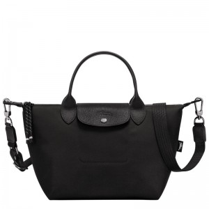 Black - Recycled canvas Longchamp Le Pliage Energy S Women Handbag | AU7180RV