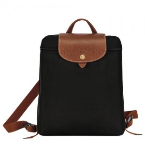 Black - Recycled canvas Longchamp Le Pliage Original M Women Backpacks | AU7672NW