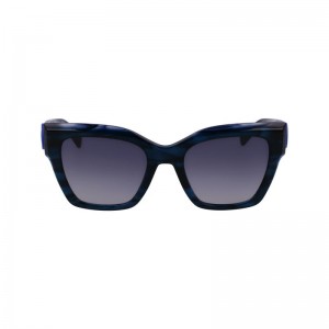 Blue - Organic acetate Longchamp Women Sunglasses | AU8501NW