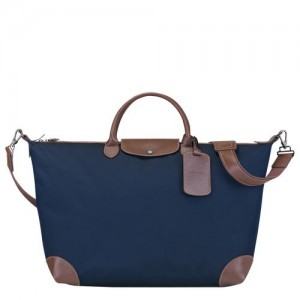 Blue - Recycled canvas Longchamp Boxford S Women Travel Bags | AU8098GS