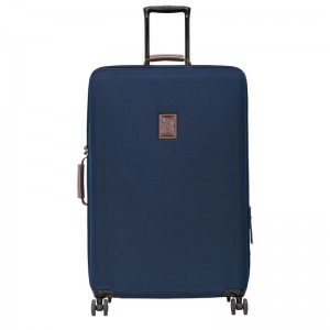 Blue - Recycled canvas Longchamp Boxford XL Men Suitcases | AU9230MQ