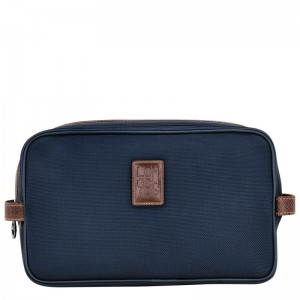 Blue - Recycled canvas Longchamp Boxford Men Toiletry Bags | AU9250UZ