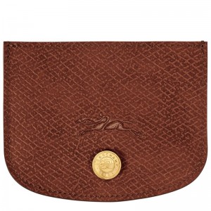 Brown - Leather Longchamp Épure Men Card Holder | AU9030LI