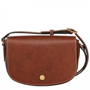 Brown - Leather Longchamp Épure S Women Crossbody Bags | AU7423FD